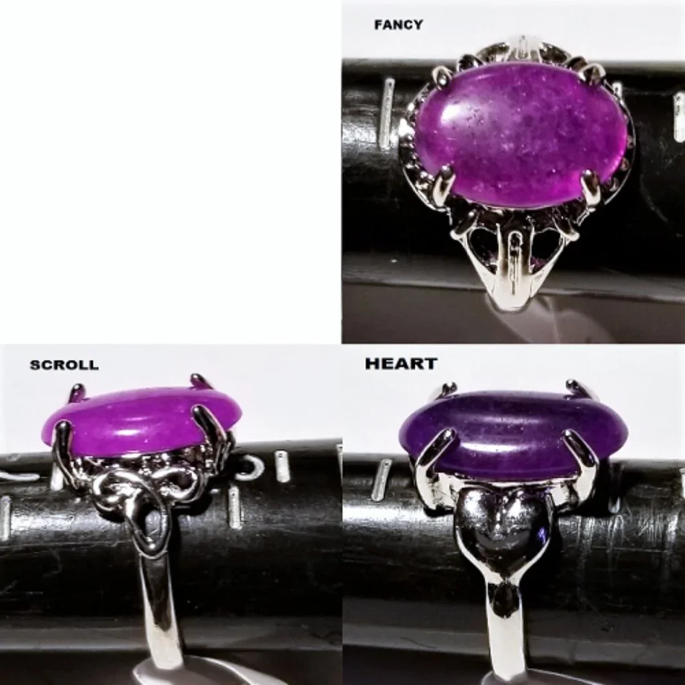 Oval Amethyst Rings - Picture 1 of 4